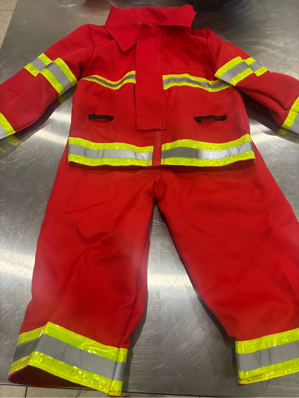 Children's Red Reflective Safety Jacket and Pants Set